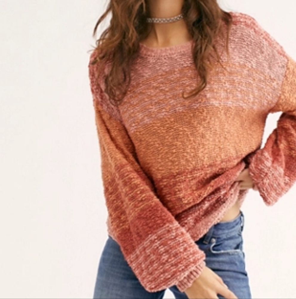 Spell Women's Sweater in Orange and Pink
